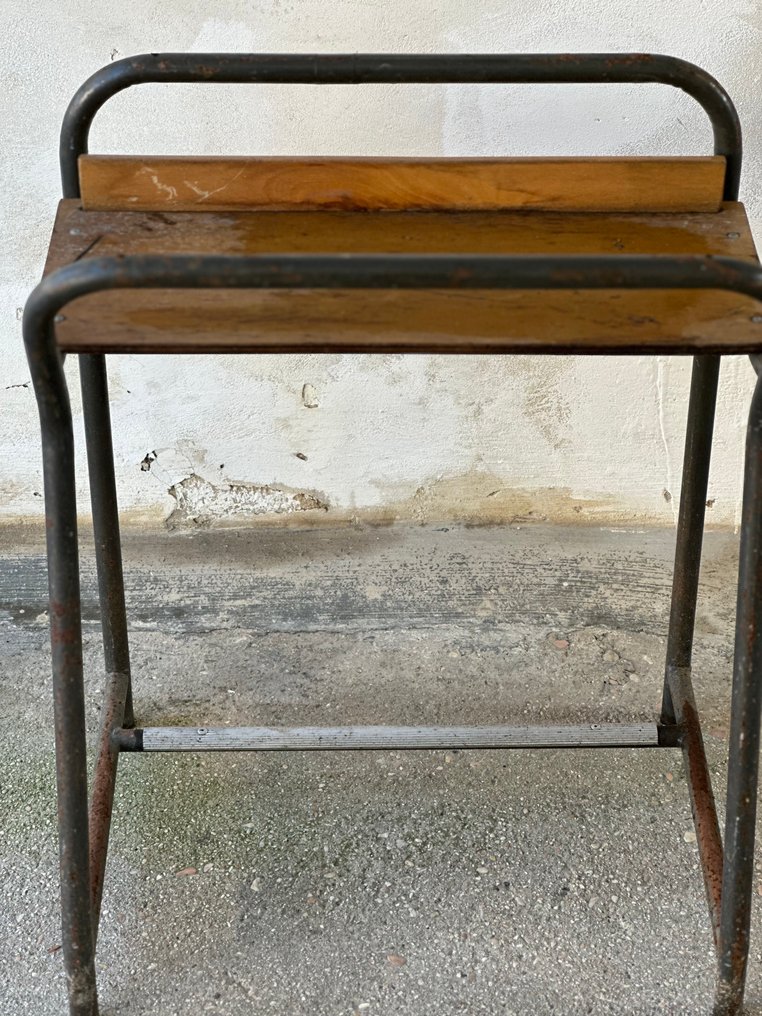 Desk - Wood, Iron - Vintage school desk #2.1