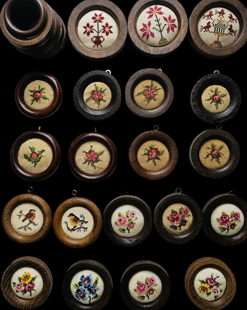 Κέντημα (20) - 8.5 cm - 7.5 cm - Βιντεζ κεντήματα #1.0