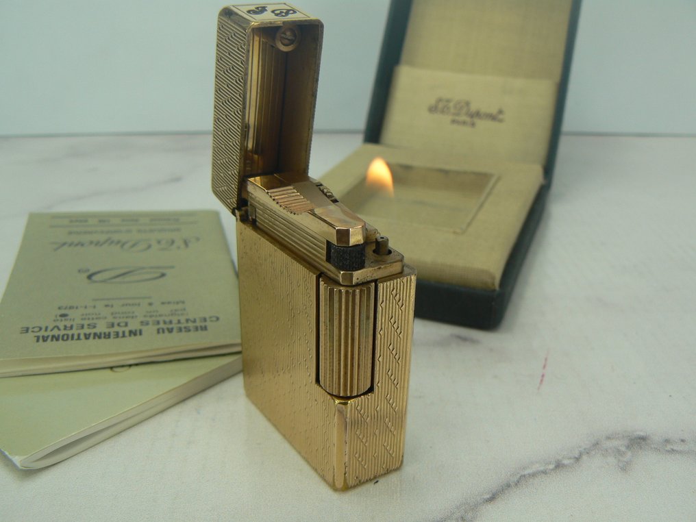 S.T. Dupont - Line 1 - 袖珍打火機 - 鍍金 #4.3