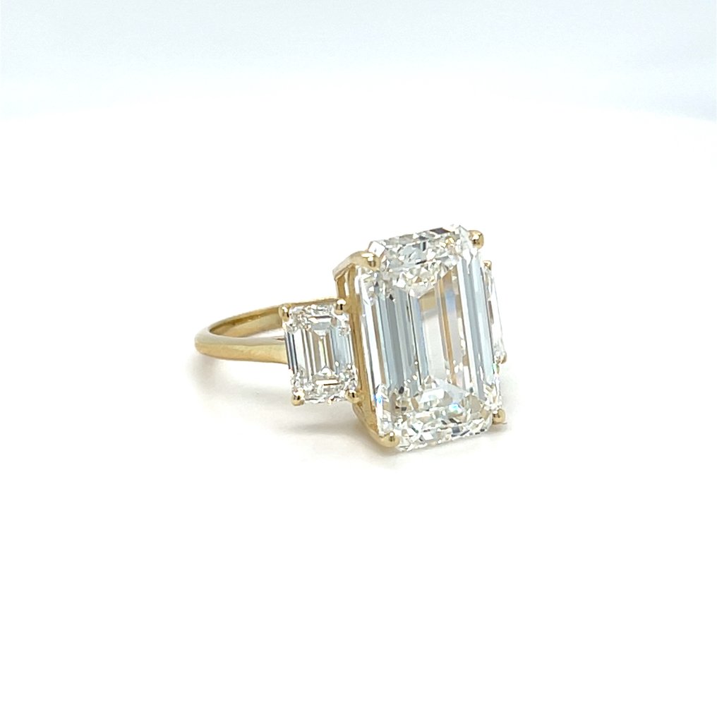 Δαχτυλίδι - 14 καράτια Κίτρινο χρυσό -  10.12ct. tw. Διαμάντι (Εργαστηριακής καλλιέργειας) - Διαμάντι #2.1