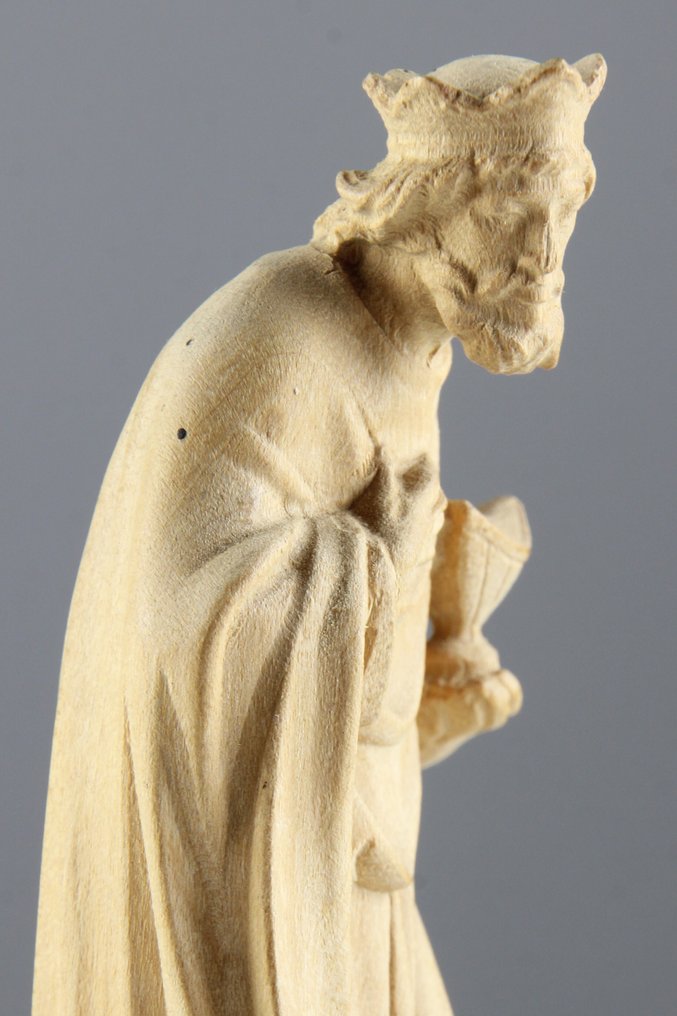 Val Gardena - Σκάλισμα, Koning Caspar - Kerststal-figuur - 13 cm - Maple #3.2