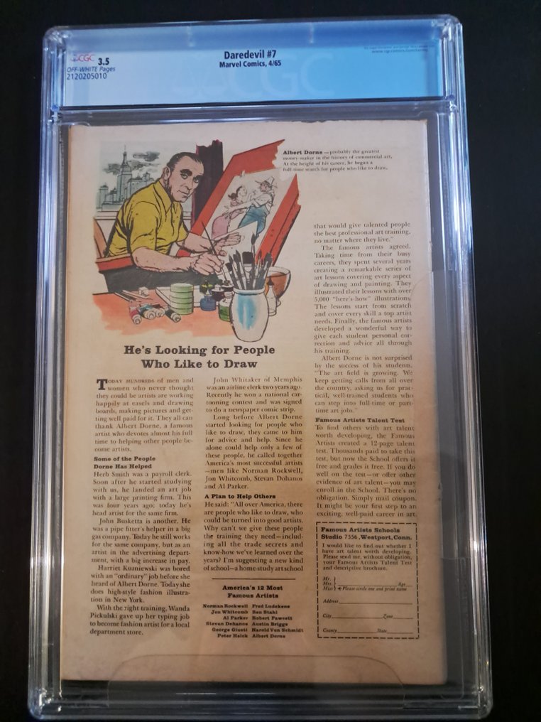 Daredevil (Vol. 1) #7 - In Mortal Combat With…Sub-Mariner! - 1 Graded comic - Πρώτη έκδοση - 1965 - CGC 3.5 #4.3