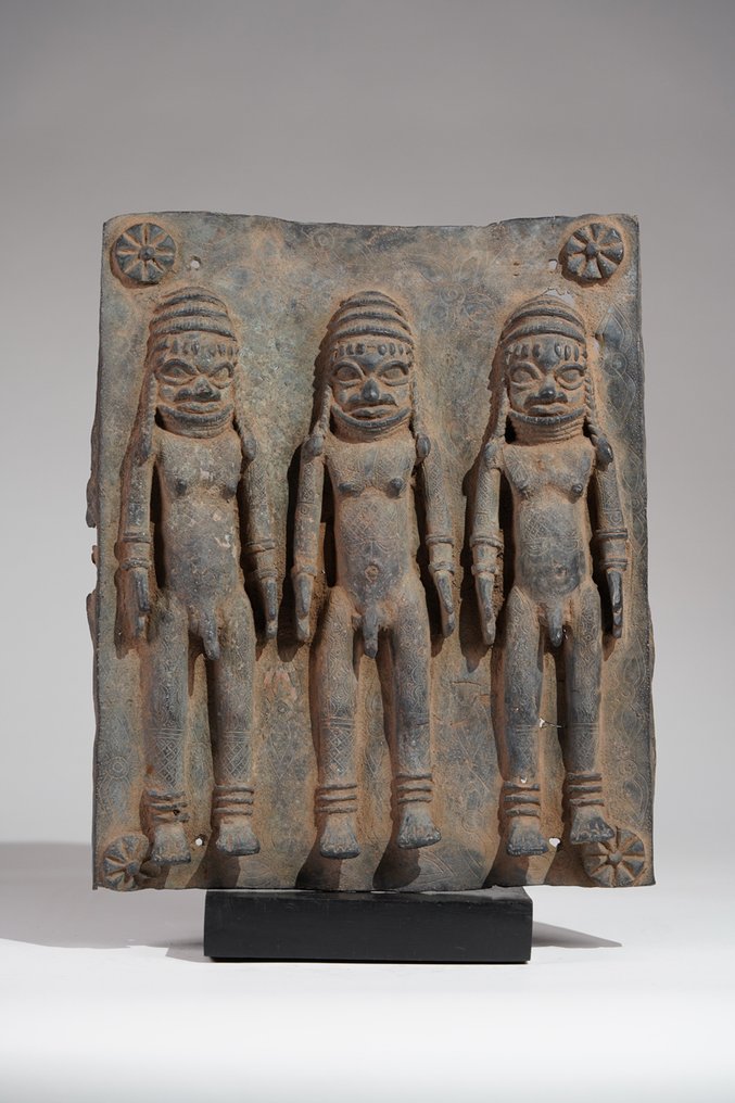 一个青铜雕塑 - 匾 - 贝宁 - 尼日利亞 #1.0