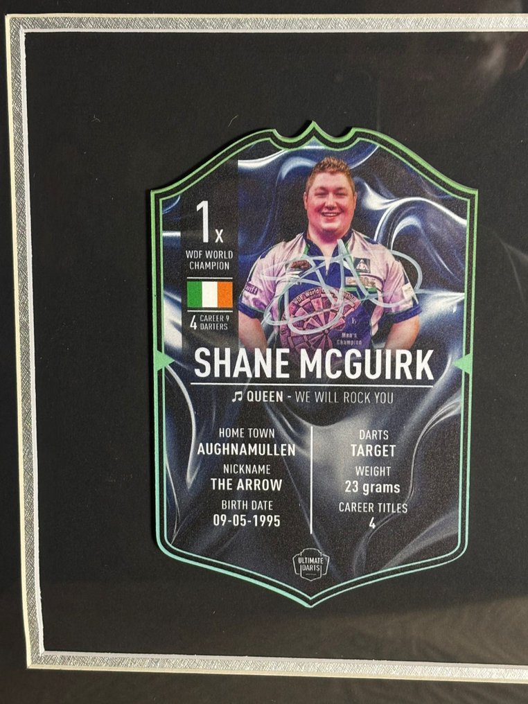 PDC World Darts Championship - Shane McGuirk - 签名终极卡片 - 装裱拼贴 - 无RP价格 #4.3