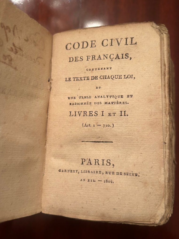 Napoleon Bonaparte - Code Civil des Francais (Code Napoleon) - 1804 #3.2
