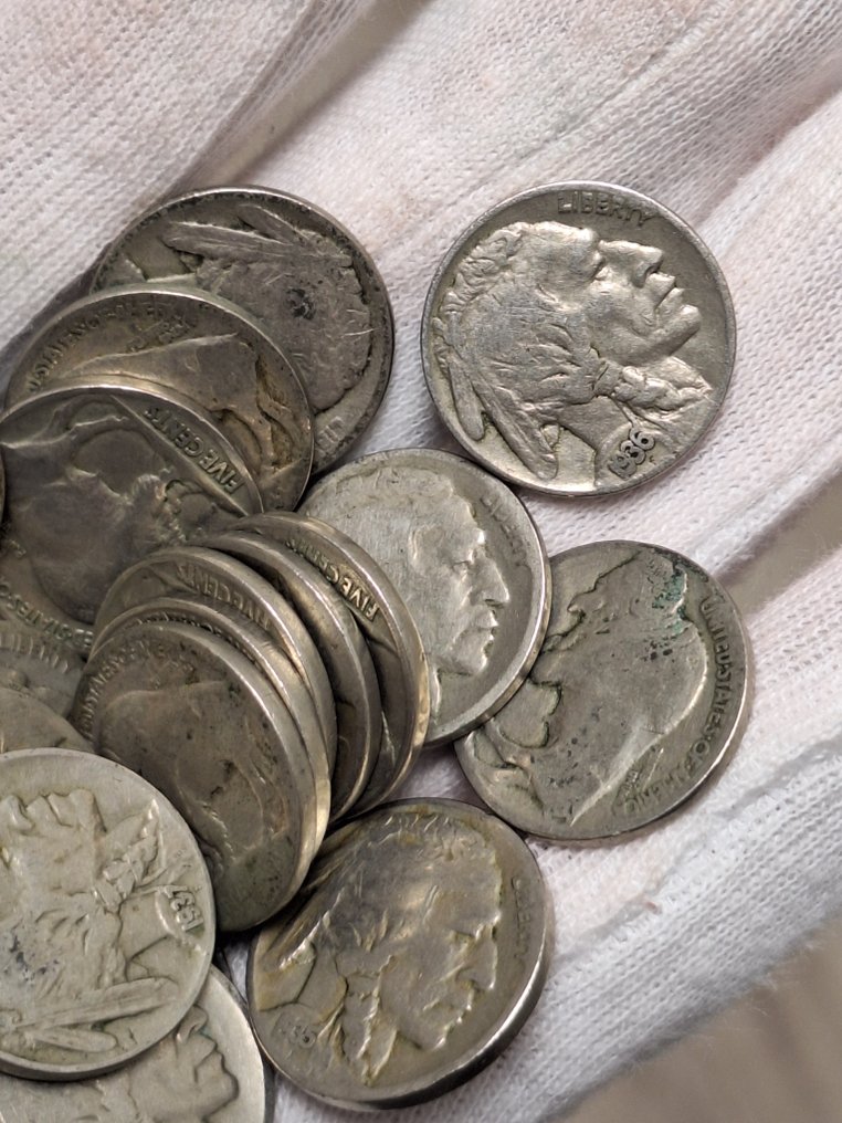 美國. 5 Cents Buffalo Nickel (50 coins)  (沒有保留價) #1.0