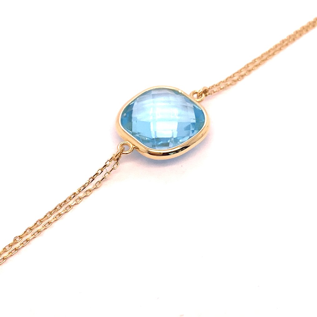 χωρίς τιμή ασφαλείας - Βραχιόλι - 14 καράτια Κίτρινο χρυσό -  8.10ct. tw. Τοπάζιο - Πιστοποιημένο από IGI #1.0