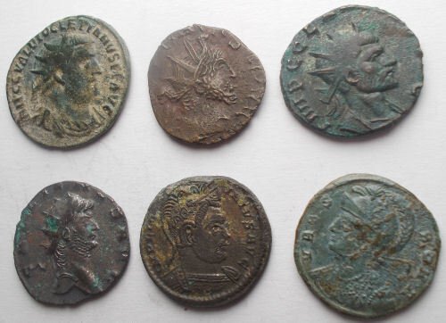 Ρωμαϊκή Αυτοκρατορία Lot of 6 Æ pieces 3rd - 4th century AD  (χωρίς τιμή ασφαλείας) #1.0