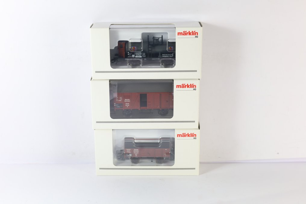 Märklin H0 - 46090 - Σετ τρένου μοντελισμού μεταφοράς εμπορευμάτων (1) - Σετ αγαθόφορων 5 τεμαχίων - DRG #3.2