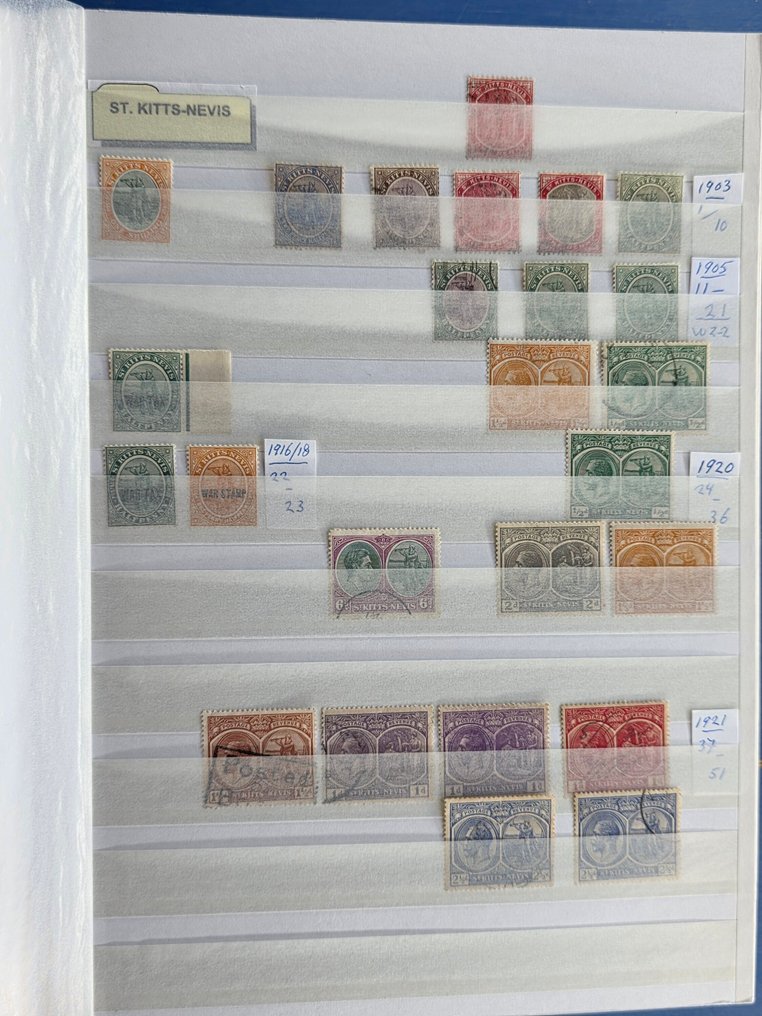 大英國協 1882/2007 - 收藏在一本股票簿中，包括圣基茨、尼维斯和汤加等地。 #1.0