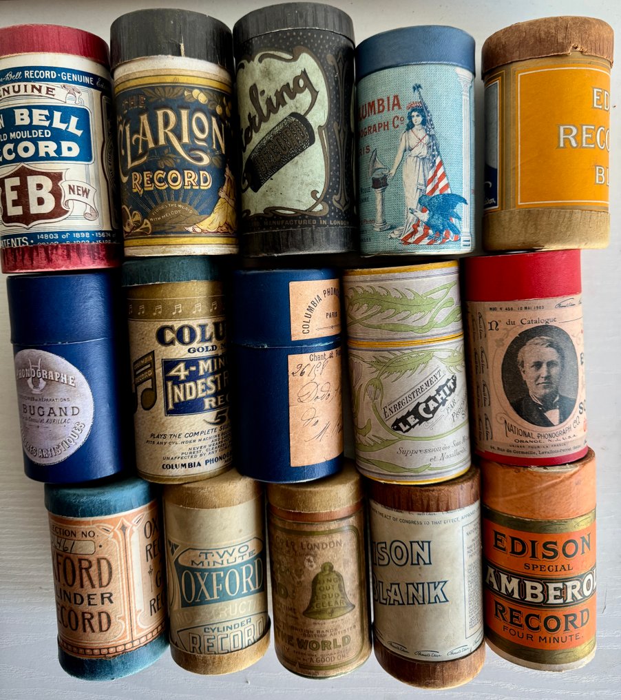 Records Edison, Columbia, Sterling, Cahit e.v.a - Cylinders for Phonograph - Multiple models #1.0