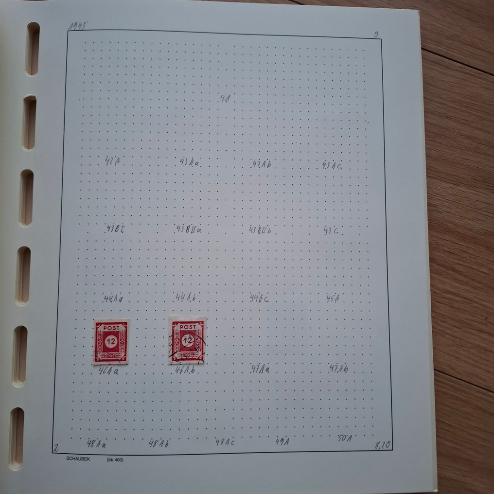 Συμμαχική Κατοχή - Γερμανία (Σοβιετική ζώνη) 1945/1949 - Ειδική συλλογή (με σφραγίδα/μετά την έκδοση/αχρησιμοποίητο) στον τόμο Schaubek #3.2