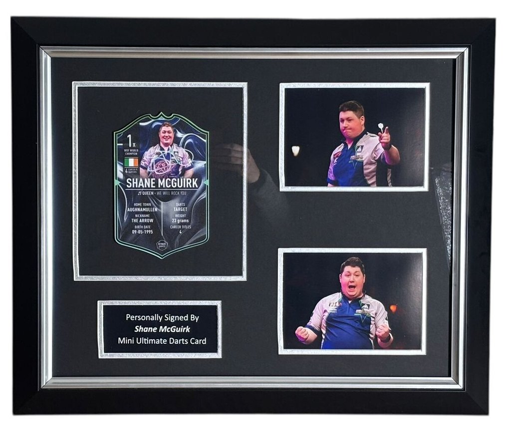 PDC World Darts Championship - Shane McGuirk - 签名终极卡片 - 装裱拼贴 - 无RP价格 #1.0