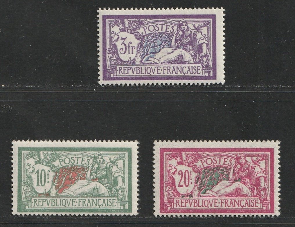 Frankrike 1900 - Bedre verdier Type Merson - Yvert 206/208 #1.0