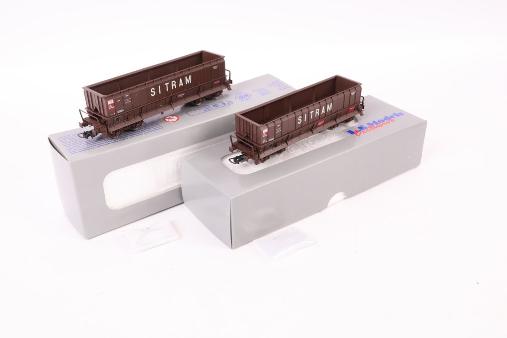 LS Models H0 - 30092 - Σετ τρένου μοντελισμού μεταφοράς εμπορευμάτων (1) - Δύο σιδηροδρομικοί βαγόνια DMH - SNCF #1.0
