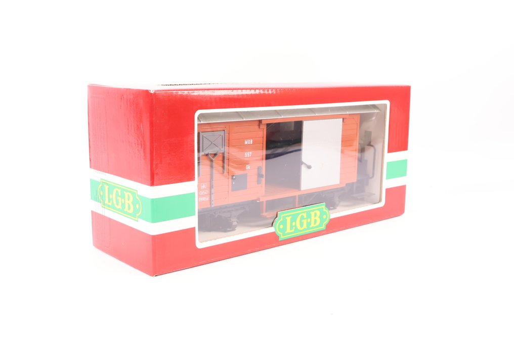 LGB G - 4027 - 模型火车货运车厢 (1) - 封闭式货车 Gk 557 - MOB #2.1