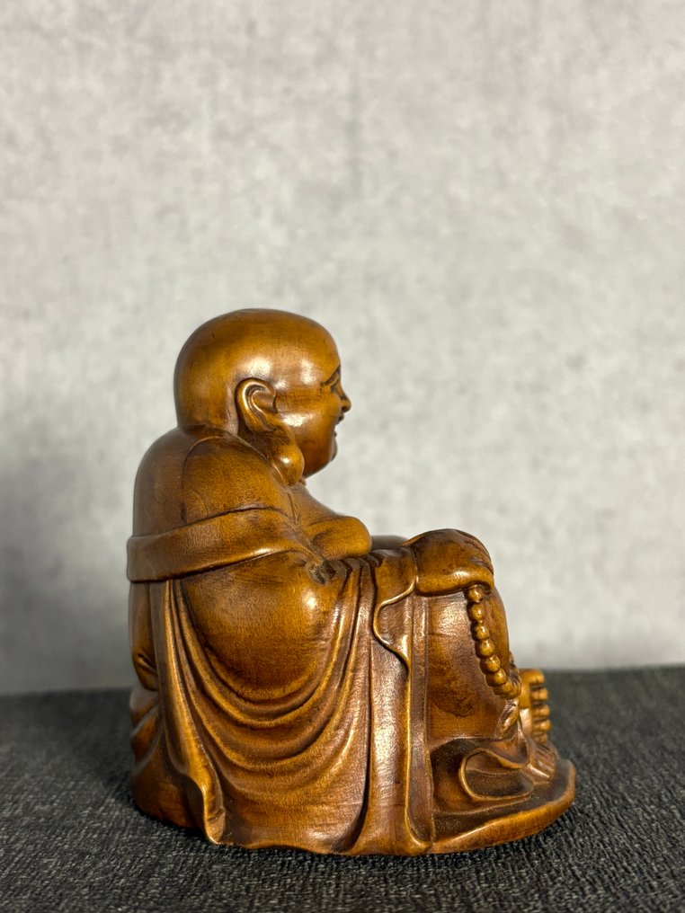 快乐的佛陀 - 黄杨木 - 中国 - Late 20th century #2.1