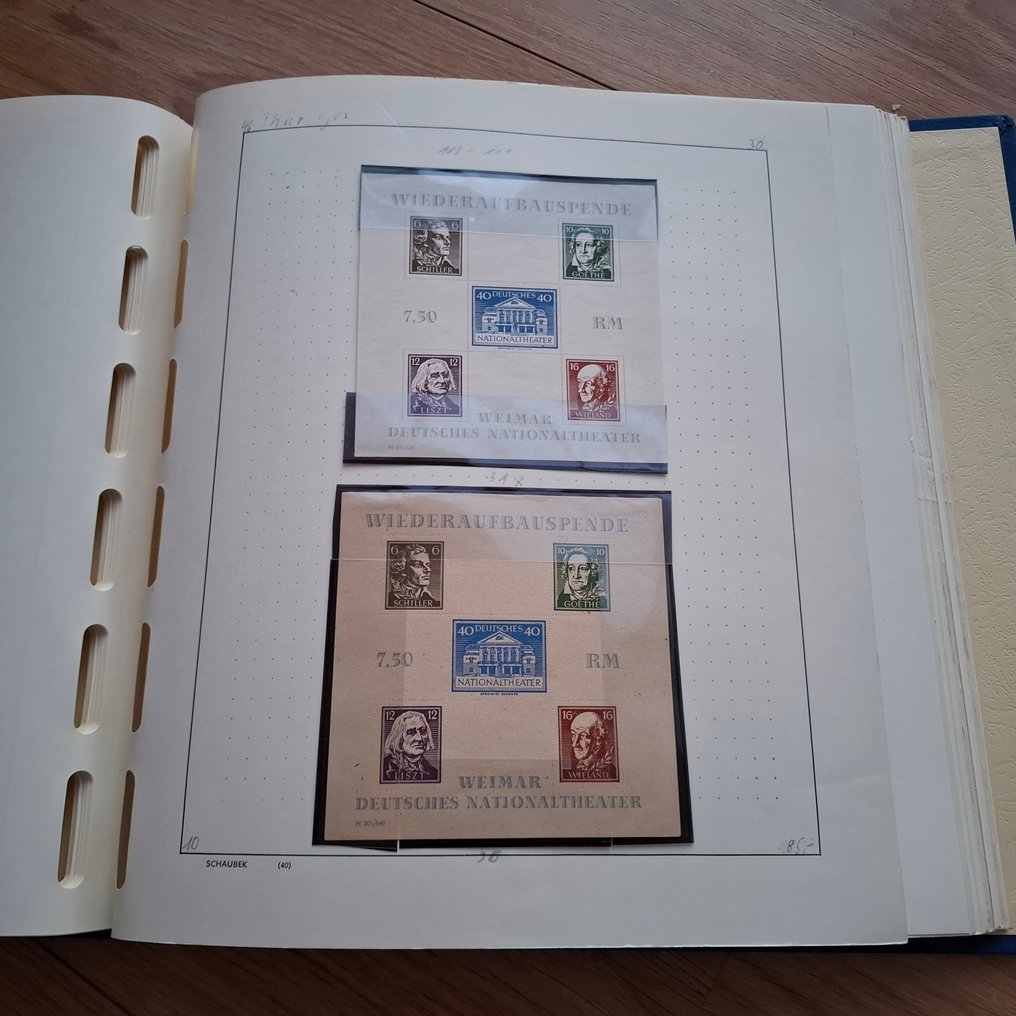 Συμμαχική Κατοχή - Γερμανία (Σοβιετική ζώνη) 1945/1949 - Ειδική συλλογή (με σφραγίδα/μετά την έκδοση/αχρησιμοποίητο) στον τόμο Schaubek #1.0