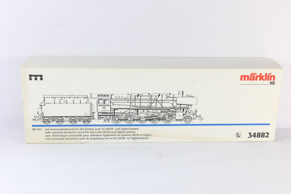 Märklin H0 - 34882 - Ατμομηχανή με όχημα μεταφοράς (1) - BR043 903-4 - DB #1.0