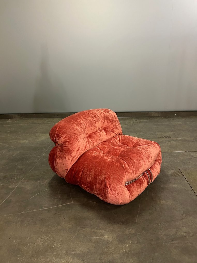 Cassina - Tobia Scarpa, Afra Scarpa - Πολυθρόνα - soriana - Βελούδο #1.0