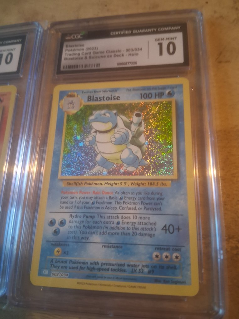 Pokémon - 3 Graded card - Pokémon - Charizard, Blastoise, Venusaur 003/034 Foil - CGC 10 #2.1