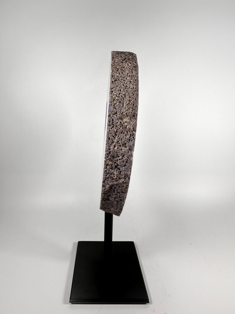 玛瑙配岩晶簇晶洞，置于底座上 晶球 - 高度: 240 mm - 宽度: 140 mm- 1278 g #2.1