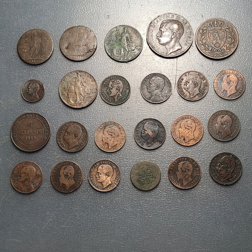 Italia. Lote de 23 monedas  (Senza prezzo di riserva) #1.0