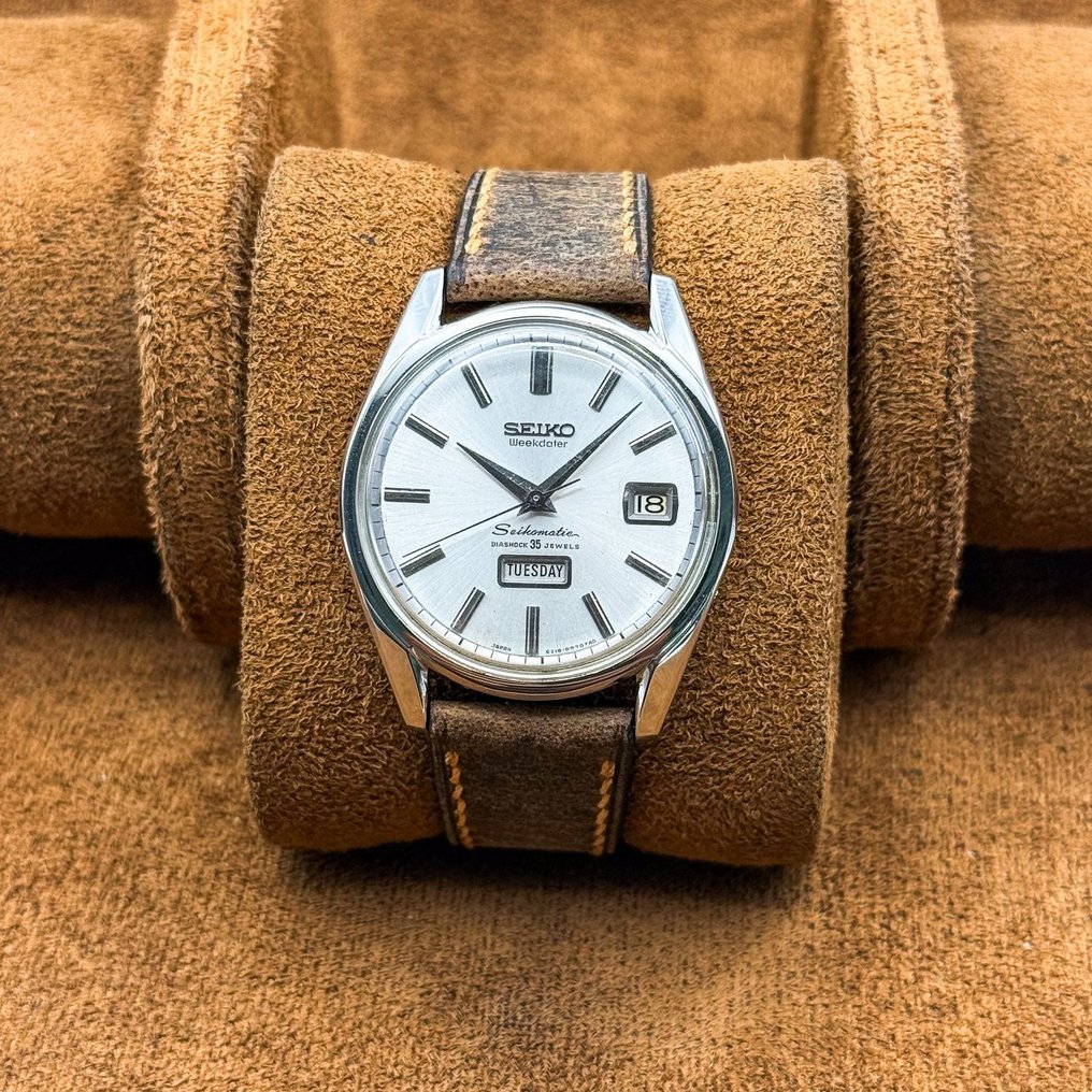 Seiko - Seikomatic Weekdater 珠光 (Shūkō) – Pearl Light - Utan reservationspris - 6218-8970 - Män - 1965 #1.0