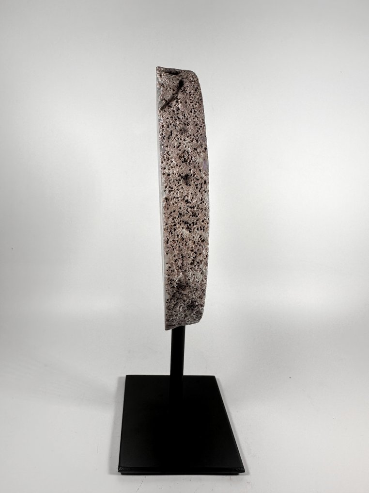 玛瑙配岩晶簇晶洞，置于底座上 晶球 - 高度: 240 mm - 宽度: 140 mm- 1278 g #4.3