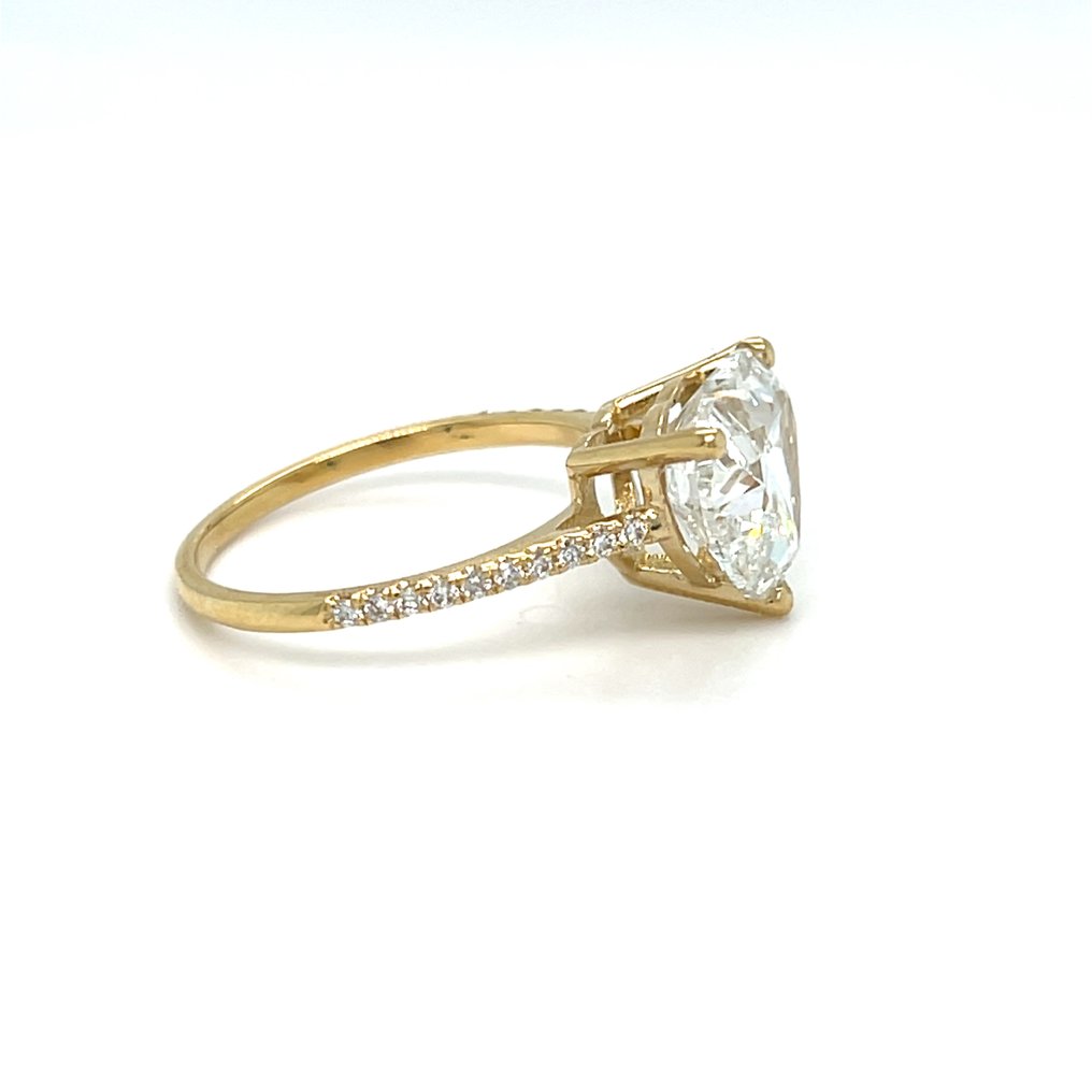 戒指 - 14K包金 黄金 -  4.19ct. tw. 钻石 (实验室培育) - 钻石 #3.2