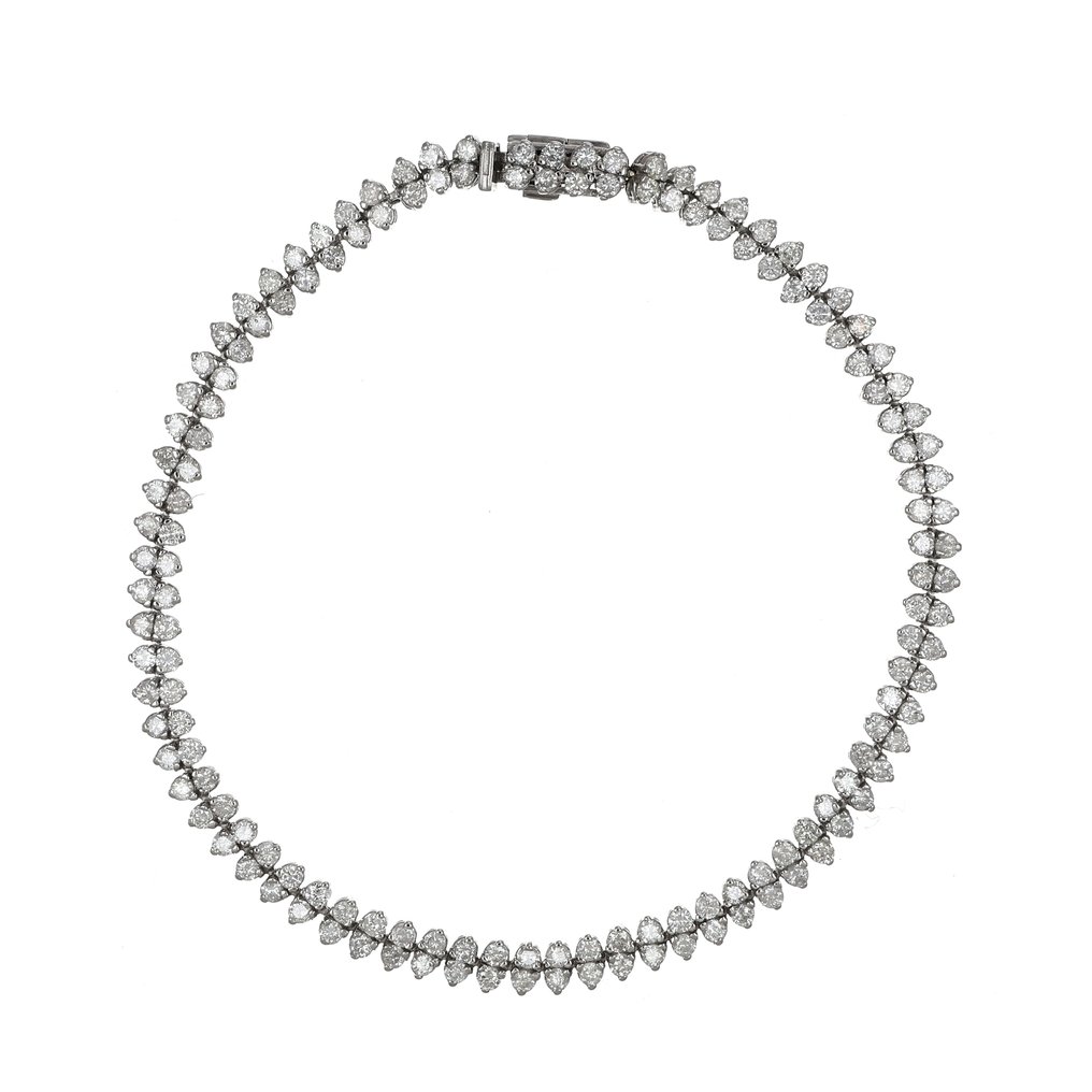 Karkötő - 18 kt. Fehér arany - 3.00ct. tw. Gyémánt (Természetes) #2.1