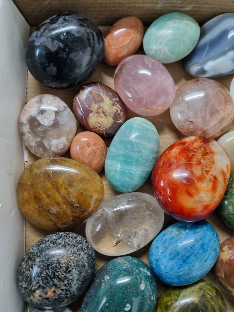 Big Lot HQ 手掌石，不同矿物，7.3 - 3.5 厘米 自由形式- 2.82 kg #4.3