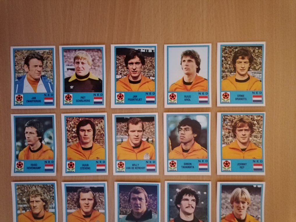Panini Europa 80 - Dutch Team Complete Player Set - 20 Sticker - Excelent (EX) #2.1