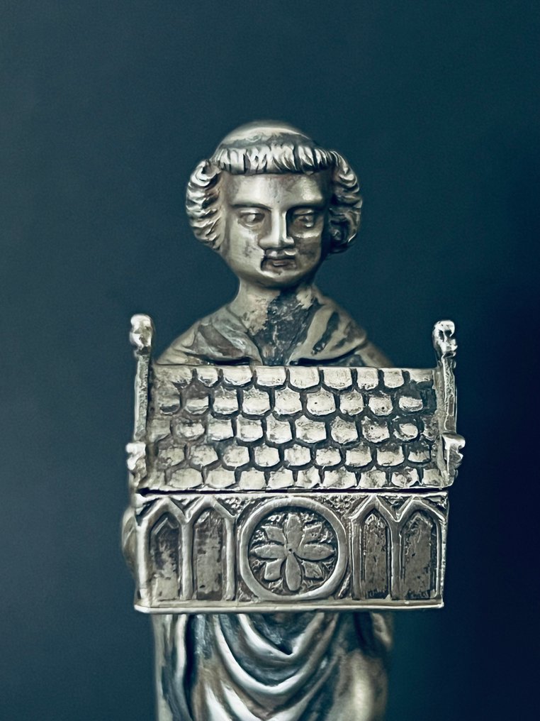  Λειψανοθήκη - Ασημί - 1850-1900 - Ασημένιο λειψανοθήκη του 19ου αιώνα  #1.0