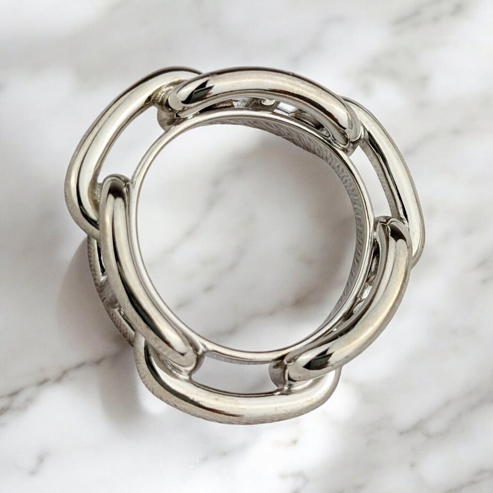 Hermès - Μετάλλευμα, επένδυση ασημένιου επιχρίσματος - Δαχτυλίδι κασκόλ #3.2