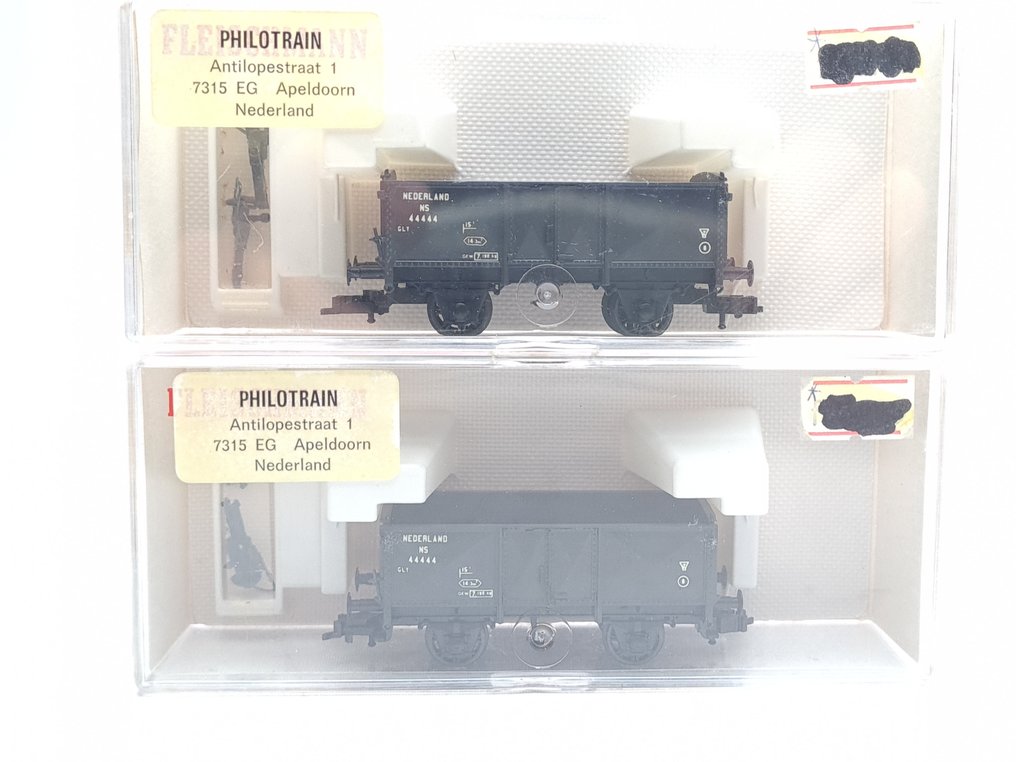Philotrain H0 - Model train freight carriage (1) - 2x GLY open back trucks - NS #1.0