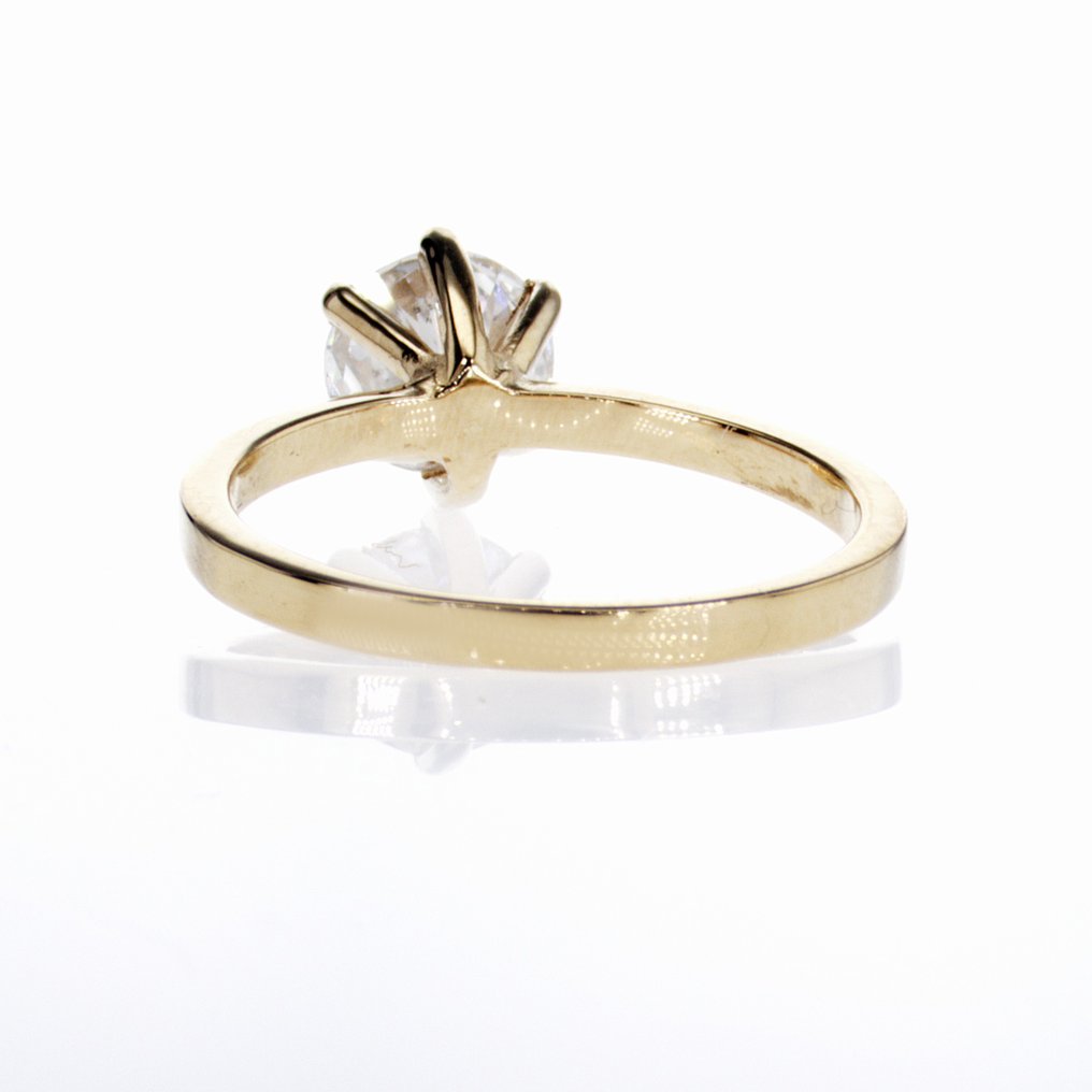 χωρίς τιμή ασφαλείας - Δαχτυλίδι αρραβώνων - 14 καράτια Κίτρινο χρυσό -  1.04ct. tw. Διαμάντι (Φυσικό) #1.0