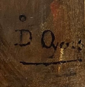 David Oyens (1842-1902), - Lezende man aan tafel #2.1