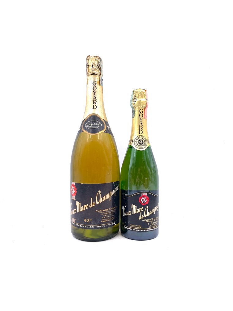 J. Goyard - Vieux Marc de Champagne - b. Δεκαετία του 1970, Δεκαετία του 1980 - 70cl, 150cl - 2 μπουκαλιών #1.0