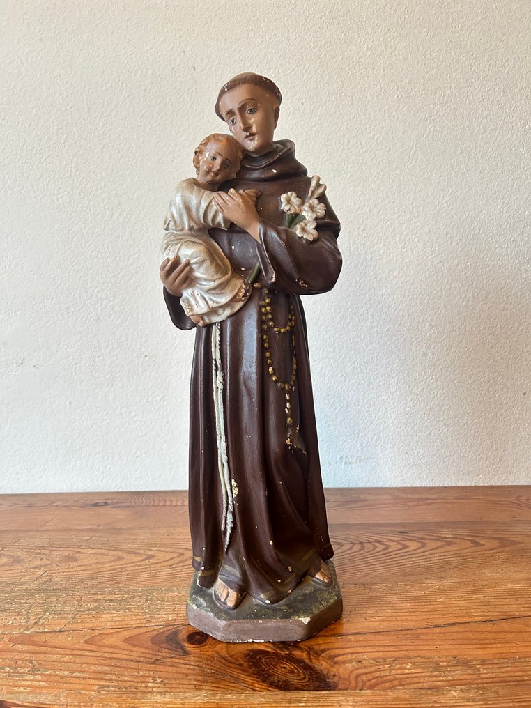 Γλυπτό, Heilige Antonius van Padua - 41 cm - Γύψος - 1920 #1.0