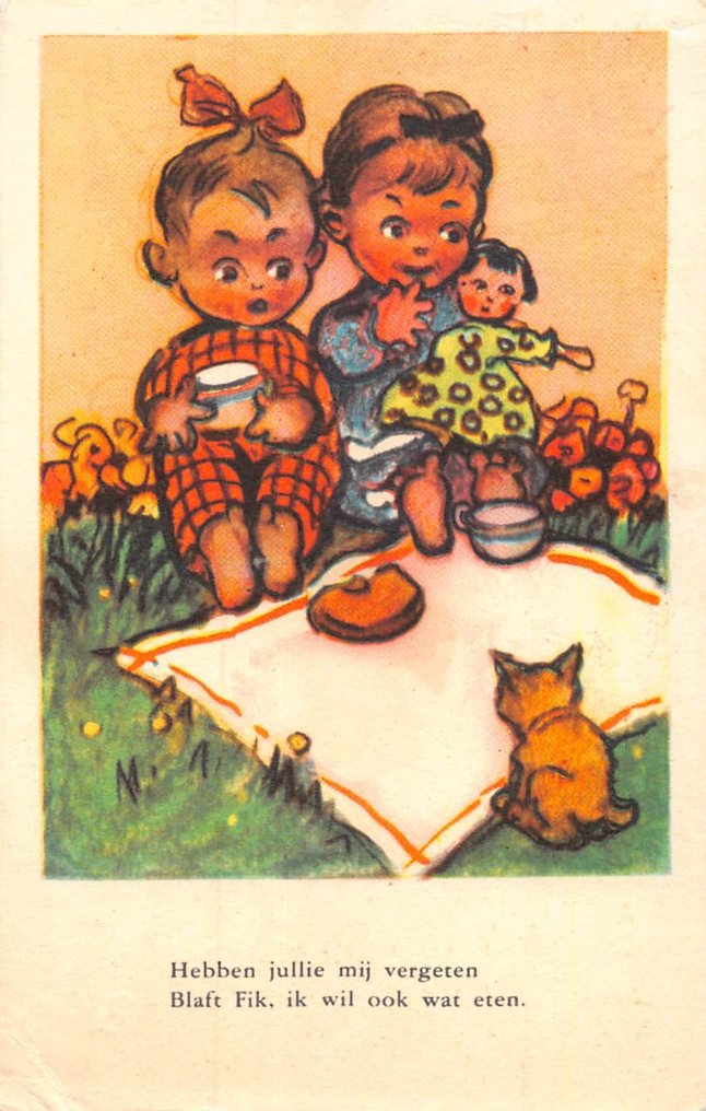幻想, 绘制的儿童卡片带有诗句 - 明信片 (150) - 1925-1960 #4.3