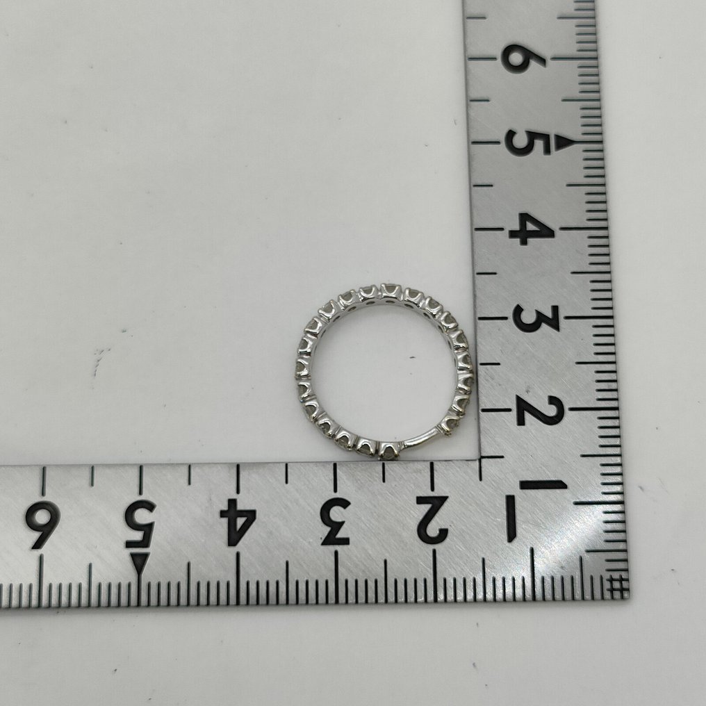 没有保留价 - 戒指 - 18K包金 白金 -  1.00ct. tw. 钻石 (天然)  #4.3