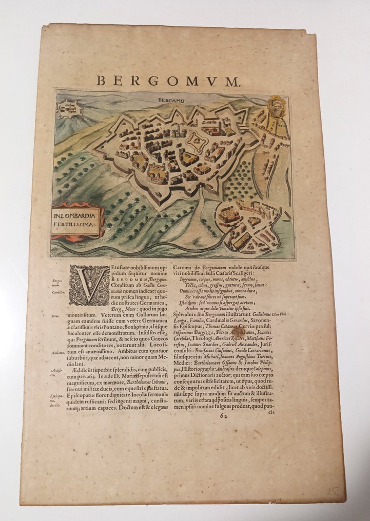 歐洲 - 意大利 / 伦巴第 / 贝加莫; Bertelli Pietro - BERGOMUM IN LOMBARDIA FERTILISSIMA - 1601-1620 #1.0