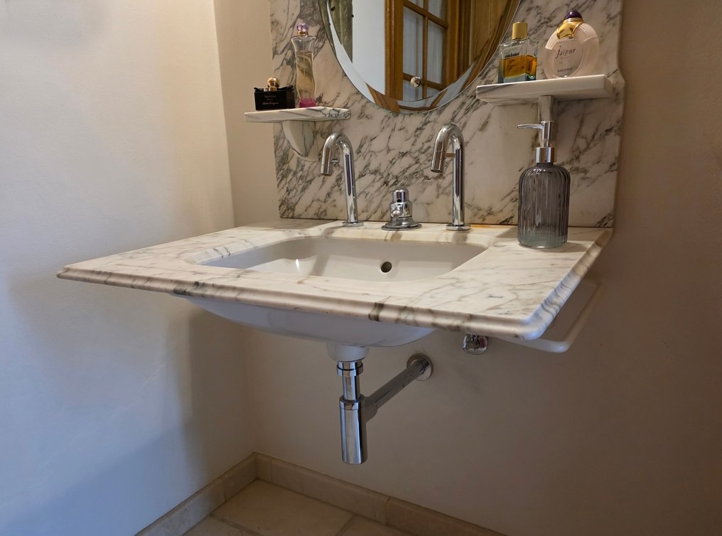 Art Deco Lavabo - Marmor - Marmoreret vask #2.1