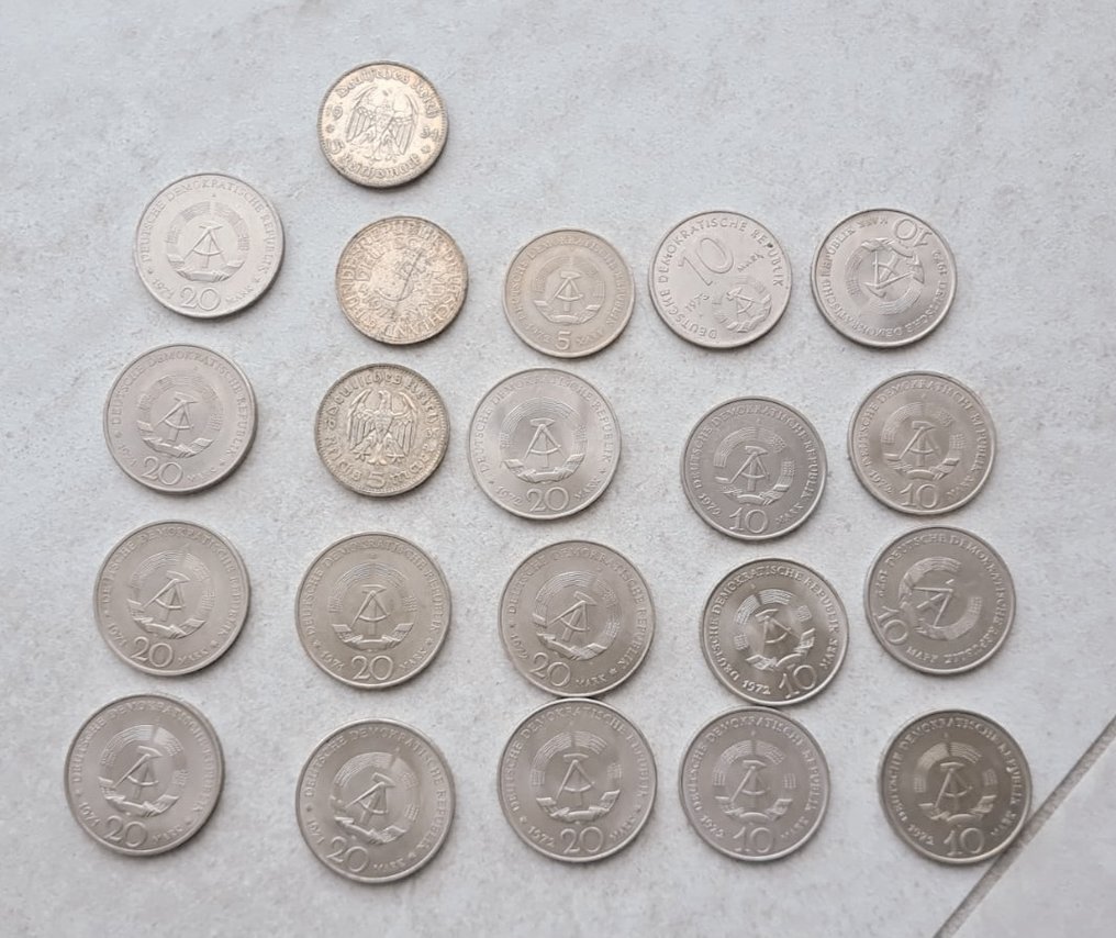 德国. Lot of 20+ coins, incl. silver, various denominations 1934/1974 (没有保留价) #4.3