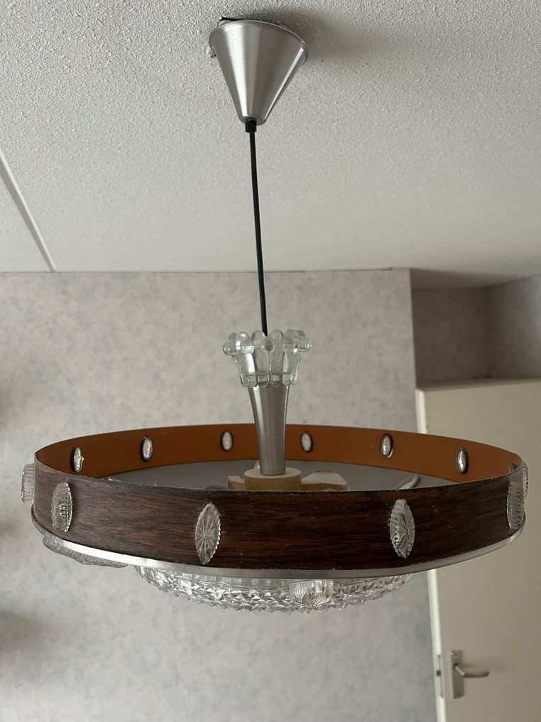 掛燈 - 玻璃, 鋁, 木 - 复古怀旧灯 #4.3