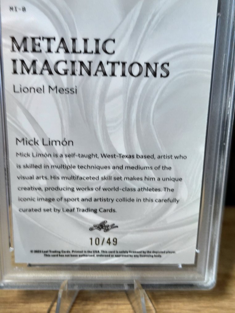 2023 Leaf Metallic Imaginations - Lionel Messi 10/49 - PSA 9 Graded card #3.2