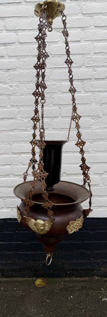 Θρησκευτικά και πνευματικά αντικείμενα - Αντίκες - Μπρούντζος - 1850-1900 - Νεο-γοτθικός θεϊκός φακός #1.0