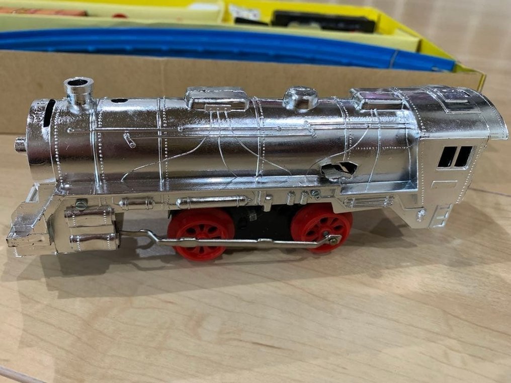 Masudaya - Τρενάκι R-120 Silver Wind-Up Tin Train Rail Set – Near Mint, With Original Box - Ιαπωνία #4.3