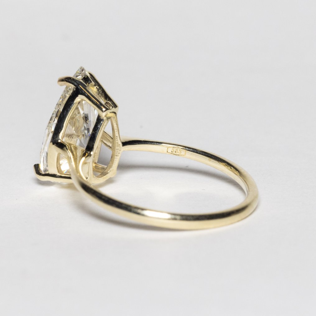 Ingen mindstepris - Forlovelsesring - 14 karat Gulguld -  3.04ct. tw. Diamant (Laboratoriedyrket) - F VS1 2EX #2.1